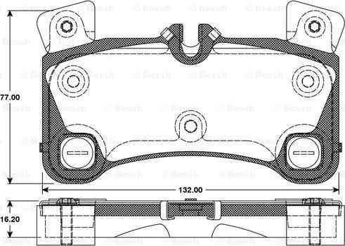 BOSCH 0 986 TB3 088 - Əyləc altlığı dəsti, əyləc diski furqanavto.az