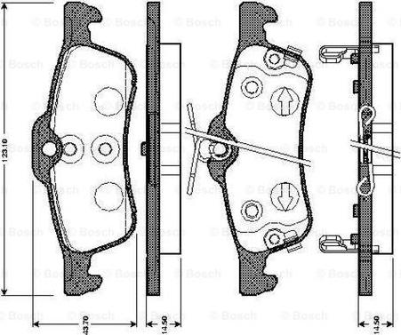 BOSCH 0 986 TB3 073 - Əyləc altlığı dəsti, əyləc diski furqanavto.az