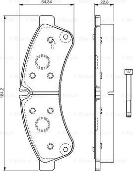 BOSCH 0 986 TB3 191 - Əyləc altlığı dəsti, əyləc diski furqanavto.az