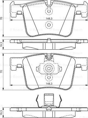 BOSCH 0 986 TB3 149 - Əyləc altlığı dəsti, əyləc diski furqanavto.az