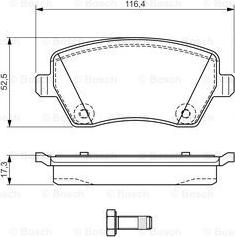 BOSCH 0 986 TB3 159 - Əyləc altlığı dəsti, əyləc diski furqanavto.az