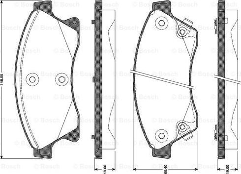 BOSCH 0 986 TB3 104 - Əyləc altlığı dəsti, əyləc diski furqanavto.az