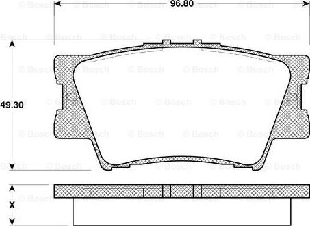 BOSCH 0 986 TB3 118 - Əyləc altlığı dəsti, əyləc diski furqanavto.az