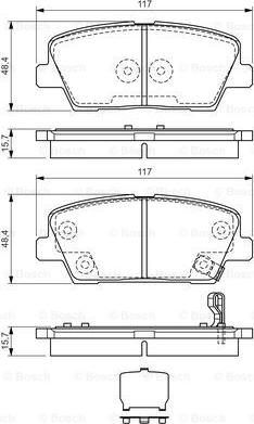 BOSCH 0 986 TB3 189 - Əyləc altlığı dəsti, əyləc diski furqanavto.az