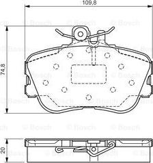 BOSCH 0 986 TB3 174 - Əyləc altlığı dəsti, əyləc diski www.furqanavto.az