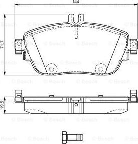 BOSCH 0 986 TB3 170 - Əyləc altlığı dəsti, əyləc diski furqanavto.az