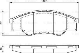 BOSCH 0 986 TB3 173 - Əyləc altlığı dəsti, əyləc diski furqanavto.az