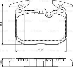 BOSCH 0 986 TB3 211 - Əyləc altlığı dəsti, əyləc diski furqanavto.az