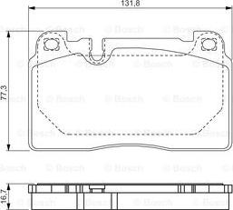 BOSCH 0 986 TB3 212 - Əyləc altlığı dəsti, əyləc diski furqanavto.az