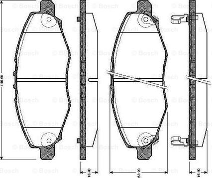 BOSCH 0 986 TB2 943 - Əyləc altlığı dəsti, əyləc diski furqanavto.az