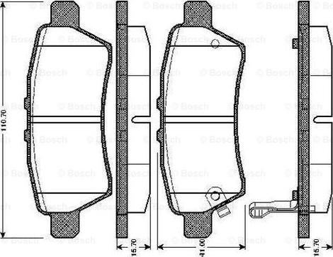 BOSCH 0 986 TB2 969 - Əyləc altlığı dəsti, əyləc diski www.furqanavto.az