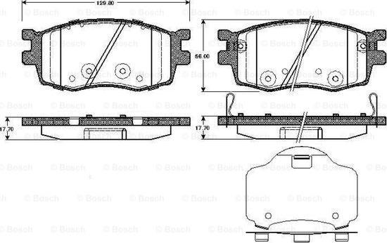 BOSCH 0 986 TB2 935 - Əyləc altlığı dəsti, əyləc diski www.furqanavto.az