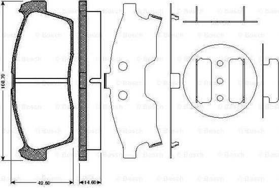 BOSCH 0 986 TB2 930 - Əyləc altlığı dəsti, əyləc diski furqanavto.az