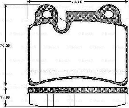 BOSCH 0 986 TB2 979 - Əyləc altlığı dəsti, əyləc diski furqanavto.az