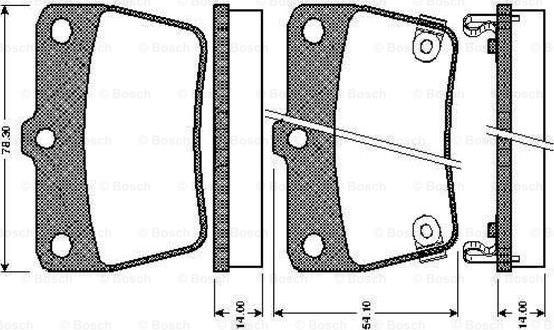 BOSCH 0 986 TB2 406 - Əyləc altlığı dəsti, əyləc diski furqanavto.az