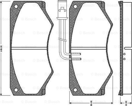 BOSCH 0 986 TB2 484 - Əyləc altlığı dəsti, əyləc diski furqanavto.az