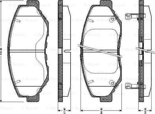 BOSCH 0 986 TB2 427 - Əyləc altlığı dəsti, əyləc diski www.furqanavto.az