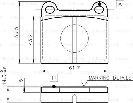 BOSCH 0 986 TB2 470 - Əyləc altlığı dəsti, əyləc diski www.furqanavto.az