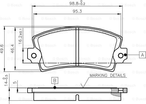 BOSCH 0 986 TB2 477 - Əyləc altlığı dəsti, əyləc diski furqanavto.az