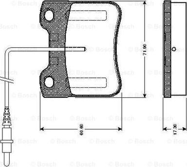 BOSCH 0 986 TB2 582 - Əyləc altlığı dəsti, əyləc diski furqanavto.az