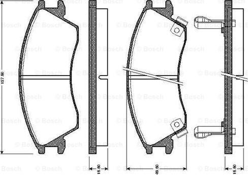 BOSCH 0 986 TB2 570 - Əyləc altlığı dəsti, əyləc diski furqanavto.az