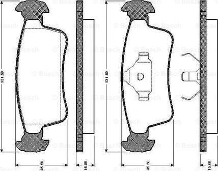 BOSCH 0 986 TB2 578 - Əyləc altlığı dəsti, əyləc diski furqanavto.az