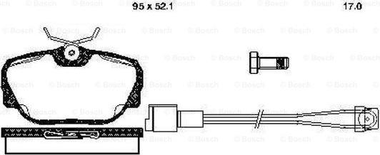 BOSCH 0 986 TB2 621 - Əyləc altlığı dəsti, əyləc diski furqanavto.az