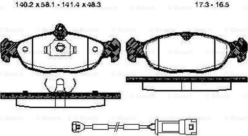 BOSCH 0 986 TB2 679 - Əyləc altlığı dəsti, əyləc diski furqanavto.az