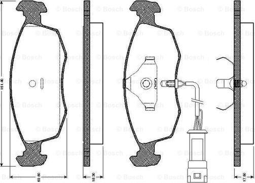 BOSCH 0 986 TB2 092 - Əyləc altlığı dəsti, əyləc diski furqanavto.az