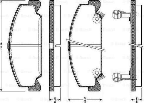 BOSCH 0 986 TB2 097 - Əyləc altlığı dəsti, əyləc diski furqanavto.az