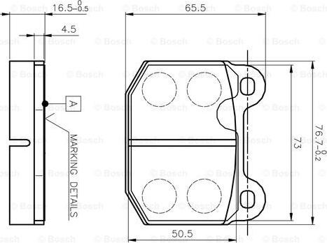 BOSCH 0 986 TB2 052 - Əyləc altlığı dəsti, əyləc diski furqanavto.az