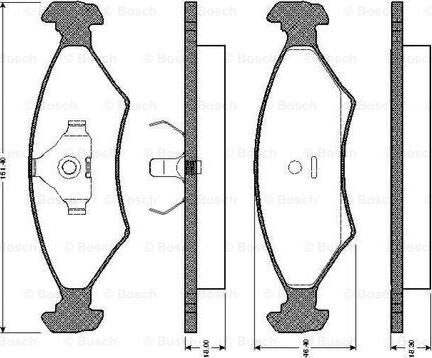 BOSCH 0 986 TB2 067 - Əyləc altlığı dəsti, əyləc diski furqanavto.az