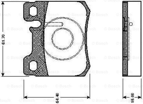 BOSCH 0 986 TB2 085 - Əyləc altlığı dəsti, əyləc diski www.furqanavto.az