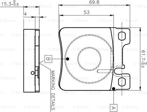 BOSCH 0 986 TB2 022 - Əyləc altlığı dəsti, əyləc diski furqanavto.az