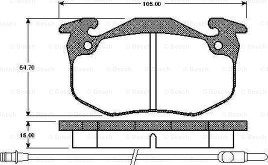 BOSCH 0 986 TB2 077 - Əyləc altlığı dəsti, əyləc diski furqanavto.az