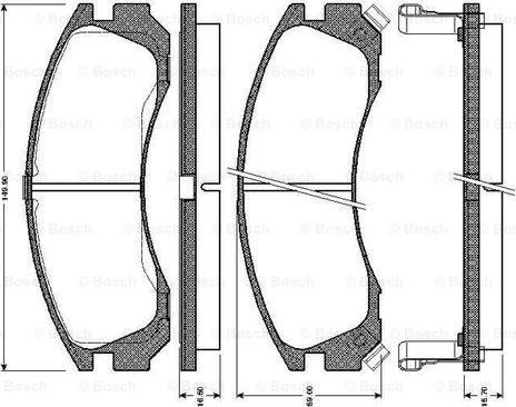 BOSCH 0 986 TB2 194 - Əyləc altlığı dəsti, əyləc diski www.furqanavto.az