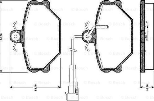 BOSCH 0 986 TB2 142 - Əyləc altlığı dəsti, əyləc diski furqanavto.az