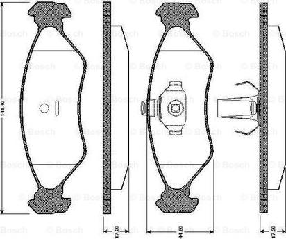 BOSCH 0 986 TB2 159 - Əyləc altlığı dəsti, əyləc diski furqanavto.az