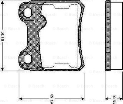 BOSCH 0 986 TB2 158 - Əyləc altlığı dəsti, əyləc diski furqanavto.az