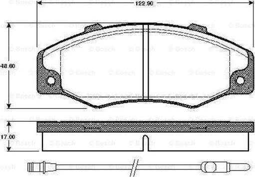 BOSCH 0 986 TB2 112 - Əyləc altlığı dəsti, əyləc diski furqanavto.az