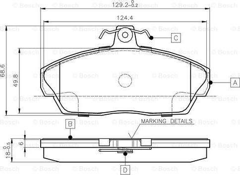 BOSCH 0 986 TB2 189 - Əyləc altlığı dəsti, əyləc diski furqanavto.az