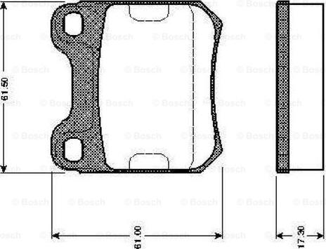 BOSCH 0 986 TB2 126 - Əyləc altlığı dəsti, əyləc diski furqanavto.az