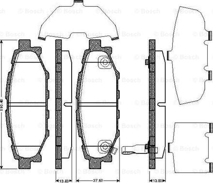 BOSCH 0 986 TB2 894 - Əyləc altlığı dəsti, əyləc diski furqanavto.az