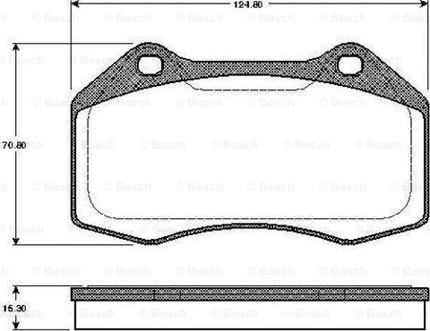 BOSCH 0 986 TB2 885 - Əyləc altlığı dəsti, əyləc diski furqanavto.az