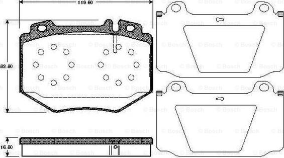 BOSCH 0 986 TB2 871 - Əyləc altlığı dəsti, əyləc diski furqanavto.az