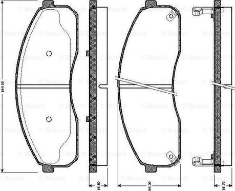 BOSCH 0 986 TB2 395 - Əyləc altlığı dəsti, əyləc diski furqanavto.az