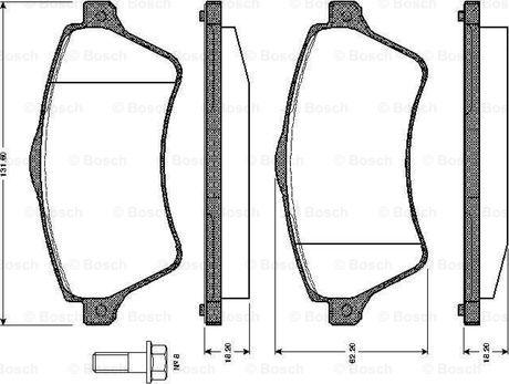 BOSCH 0 986 TB2 396 - Əyləc altlığı dəsti, əyləc diski furqanavto.az