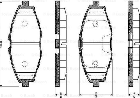 BOSCH 0 986 TB2 342 - Əyləc altlığı dəsti, əyləc diski furqanavto.az