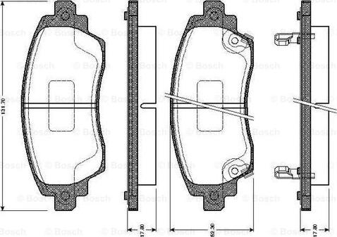 BOSCH 0 986 TB2 353 - Əyləc altlığı dəsti, əyləc diski furqanavto.az