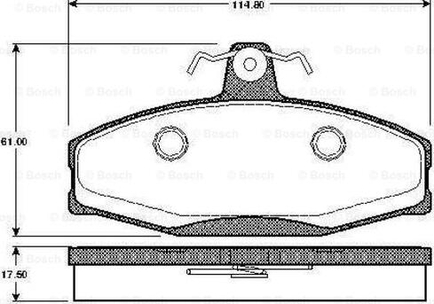 BOSCH 0 986 TB2 305 - Əyləc altlığı dəsti, əyləc diski furqanavto.az